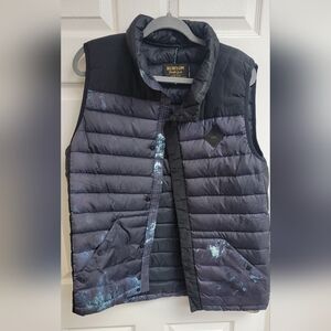 Burton Blue Puffer Vest With Blue Accents